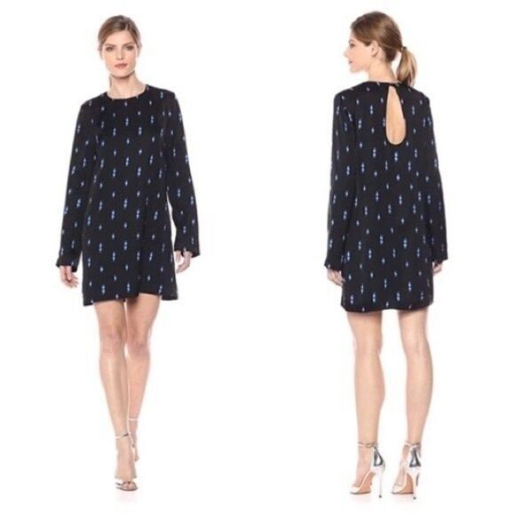 EQUIPMENT Black Anjelisa Lighting Bolt Dress NWT - Picture 1 of 11